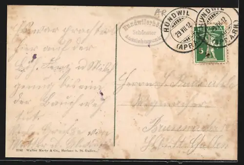 AK Urnäsch, Hundwilerhöhe, Gasthaus Nordseite