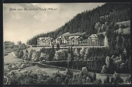 AK Wald /ZH, Sanatorium Wald am Berghang