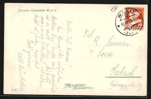 AK Wald /ZH, Zürcher Heilstätte
