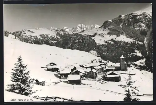 AK Lohn /GR, Ortsansicht im Schnee