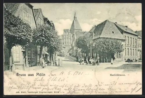 AK Mölln / Lbg., Blick in die Marktstrasse