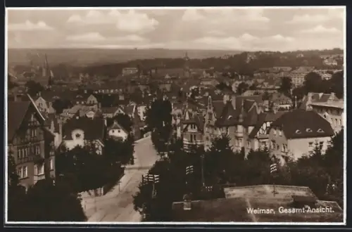 AK Weimar / Thüringen, Ortsansicht aus der Vogelschau