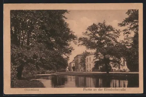 AK Oldenburg / Gr., Partie an der Elisabethstrasse