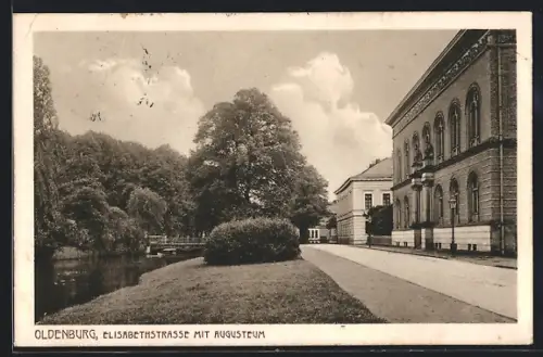 AK Oldenburg / Gr., Elisabethstrasse mit Augusteum