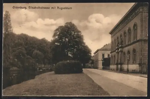 AK Oldenburg / Gr., Elisabethstrasse mit Augusteum