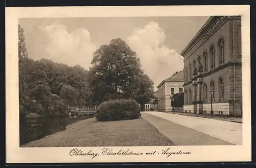 AK Oldenburg / Gr., Elisabethstrasse mit Augusteum