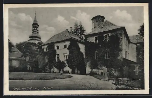 AK Steinburg / Saale, Blick auf Schloss und Kirche