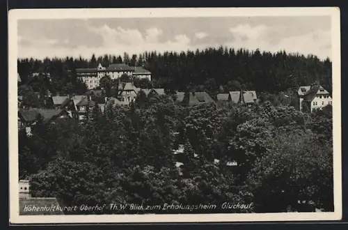 AK Oberhof / Thüringen, Blick zum Erholungsheim Glückauf