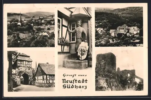 AK Neustadt / Südharz, Ortspartien