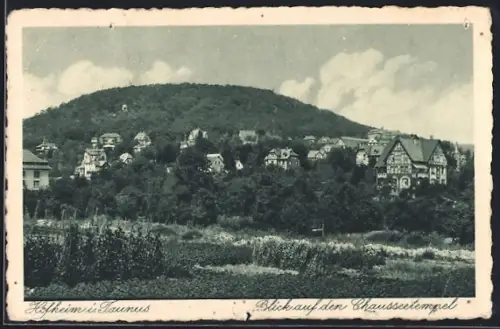 AK Hofheim / Taunus, Teilansicht mit Chausseetempel