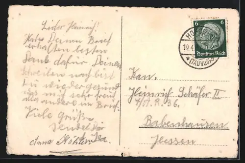 AK Hofheim / Taunus, Teilansicht mit Chausseetempel