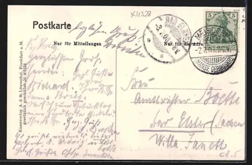 Künstler-AK Falkenstein / Selketal, Historischer Stich der Burg von 1838