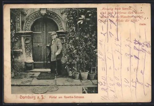 AK Dornburg / Saale, Portal am Goethe-Schloss