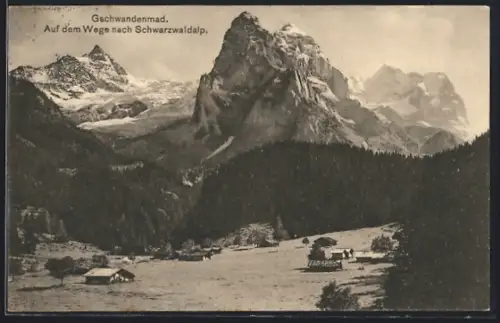 AK Rosenlaui, Geschwandenmad auf dem Weg nach Schwarzwaldalp