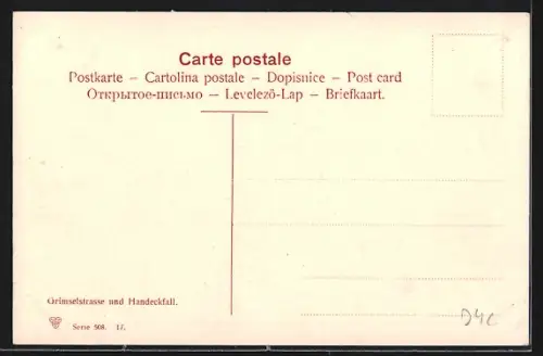 AK Handeckfall an der Grimselstrasse, Ansicht mit Handeckfall