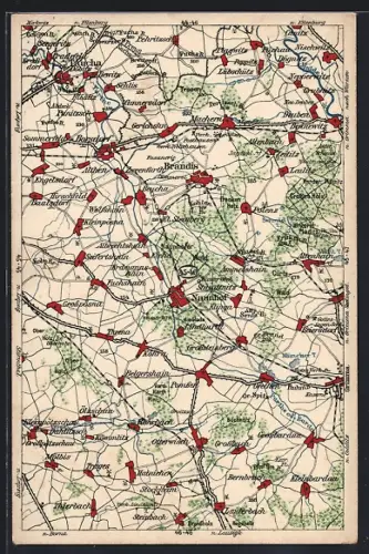 AK Brandis, Landkarte der Umgebung, Wona-Verlag