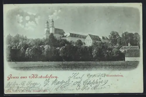 Mondschein-AK Allmannshofen, Klosterholzen
