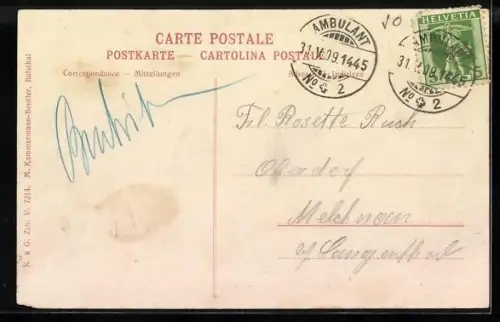 AK Balsthal, Hauptgasse mit Wohngebäuden und Geschäften