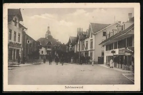 AK Schönenwerd, Ortspartie mit Wohnhäusern und Papeterie