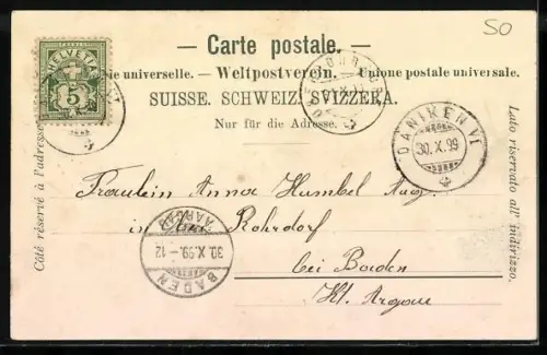 AK Schönenwerd, Strassenpartie mit Wohngebäuden