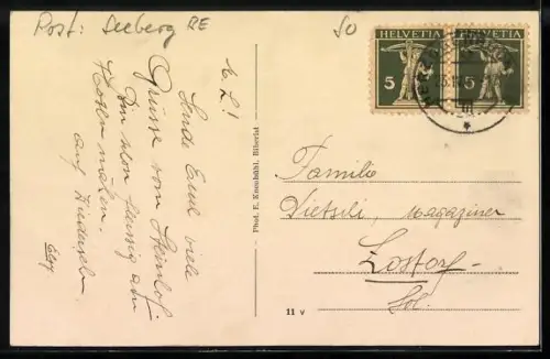 AK Steinhof /Solothurn, Gasthof Fankhauser, Findlingsblock, Ortspartie mit Wohnhäusern
