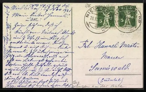 AK Wiedlisbach, Strassenpartie mit Wohngebäuden