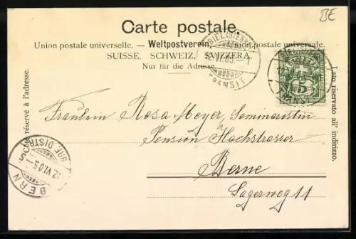 AK Biel, Kanalgasse und Mühleplatz