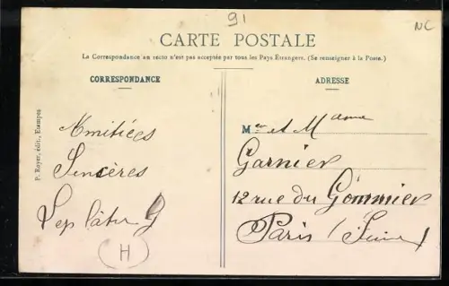 AK Bruyères-Le-Chatel /S. & O., La Grande Rue