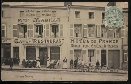 AK Commercy, Hotel de France, Café et Restaurant Mson Mabille