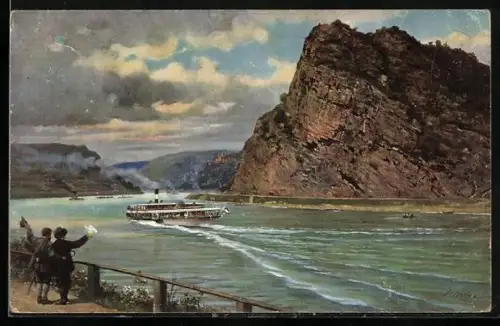 Künstler-AK Heinrich Hoffmann: Idylle an der Lurlei