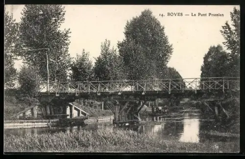 AK Boves, le pont prussien