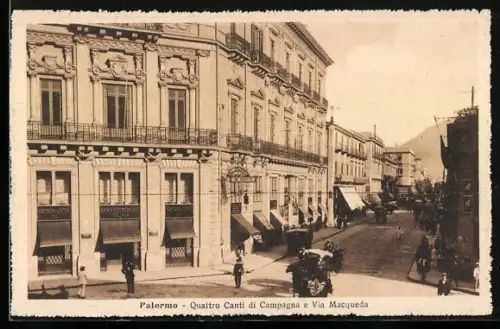 AK Palermo, Quattro Canti di Campagne e Via Macqueda