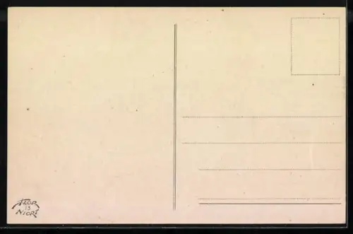 Künstler-AK Junger Matrose mit kleinem Segelboot redet auf Kinder am Strand ein