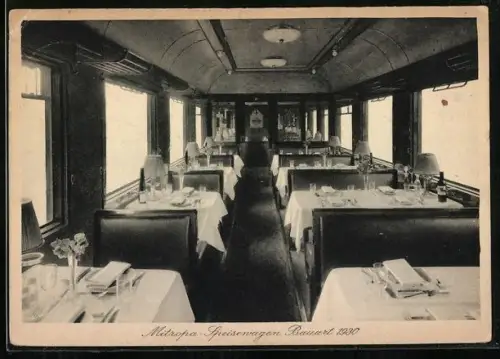 AK Mitropa Speisewagen der deutschen Eisenbahn, Bauart 1930