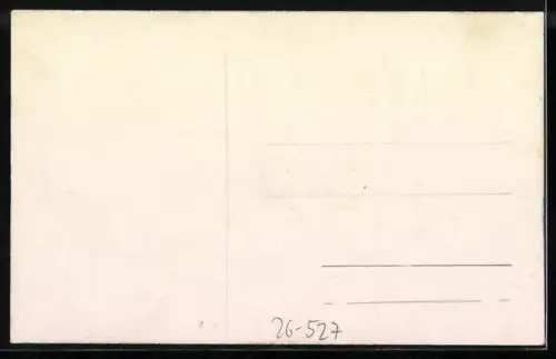 Künstler-AK Handgemalt: Schablonenmalerei einer schönen Landschaft mit Landhaus