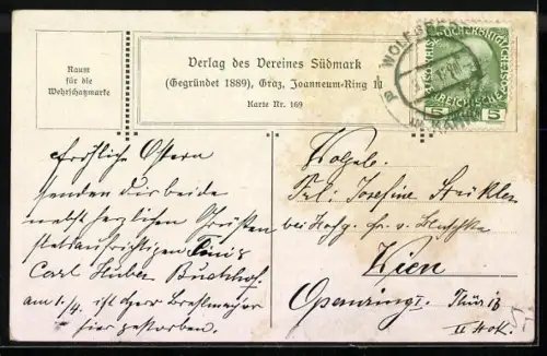 Künstler-AK Verlag des Verein Südmark, Ernst Kutzer: Trutzliedersingen in Oberösterreich