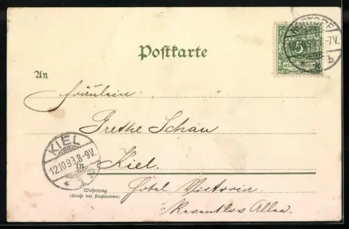 AK Gute Nacht, Frauenköpfe in Blüten