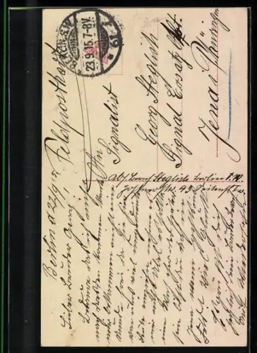 AK Kleiner Junge in Soldatenuniform mit Gewehr, Ran an den Feind