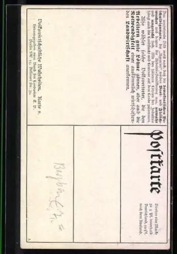 AK Volkswirtschaftliche Wahrheiten: Steigerung der Löhne und Steigerung d. Preise landwirtsch. Produkte 1881-1906
