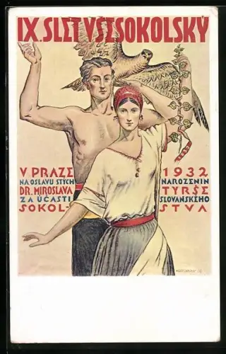 AK Praha, IX. Slet Vsesokolsky 1932