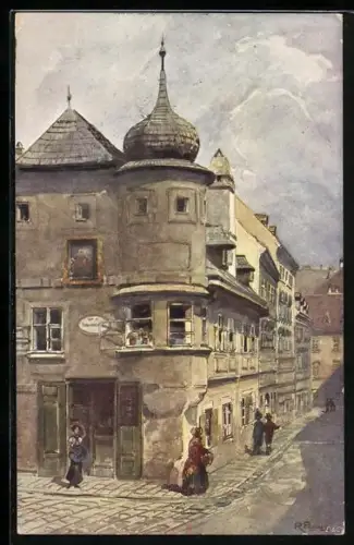 Künstler-AK Wien, Partie am Fasszieherhaus