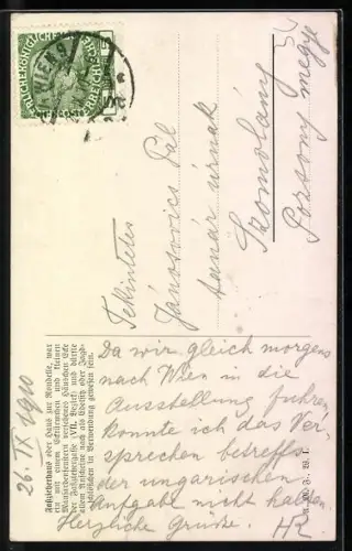 Künstler-AK Wien, Partie am Fasszieherhaus