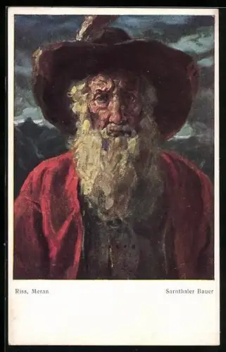 Künstler-AK Thomas Riss: Porträt Sarnthaler Bauer