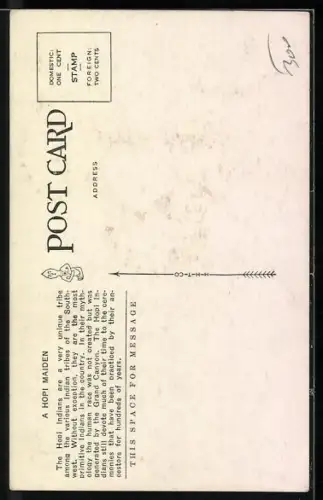 AK A Hopi Maiden, Portrait einer Indianerin