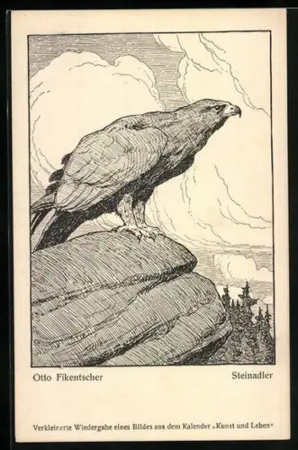 Künstler-AK Kunst und Leben, Steinadler