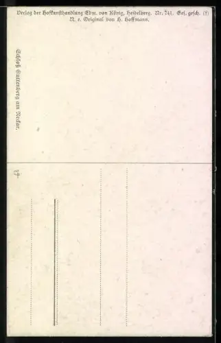 Künstler-AK Heinrich Hoffmann: Schloss Guttenberg am Neckar