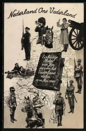 AK Nederland Ons Vaderland, Waffengattungen der niederländischen Armee