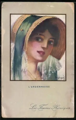 Künstler-AK Em. Dupuis: Les Femmes Heroiques, L`Ardennaise