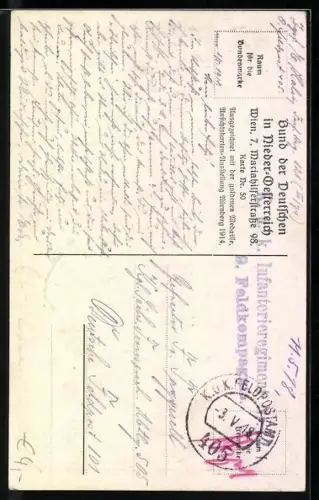 Künstler-AK Ernst Kutzer: Mann zieht den Hut vor der Frau am Fenster