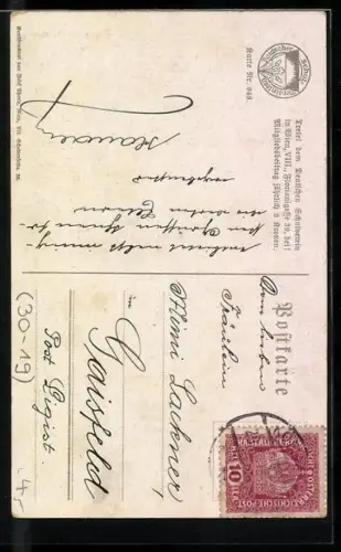 AK Deutscher Schulverein Nr. 948: Familie auf dem Weg zur Kirche